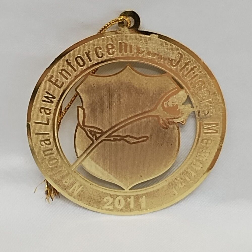 National Law Enforcement Officers Memorial 2011 Gold Colored Ornament Trinket